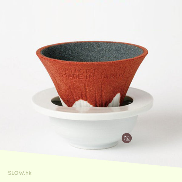COFIL Fuji 有田燒 滴漏式手沖陶瓷咖啡濾杯 - 紅色