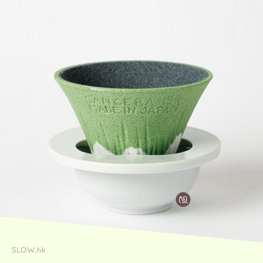 COFIL Fuji 有田燒 滴漏式手沖陶瓷咖啡濾杯 - 綠色