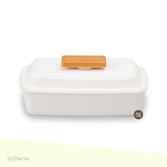 SHOWA Piatto 鑄鐵鍋造型 單層飯盒 啞光白色